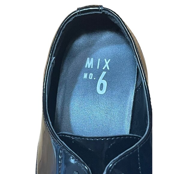 MIX No 6.Mens Formal Black Patent Leather Derby Shoes Size 11.5 - Picture 8 of 9